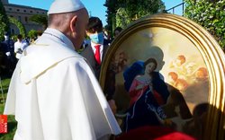 Maria  rozvazující uzly, papež František / Repro video Vatican news